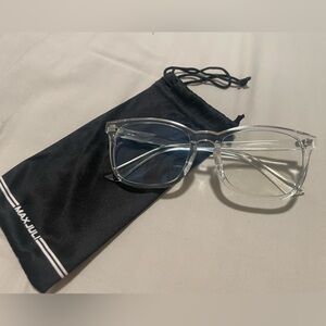 Blue Light Blocking Glasses for Computer Reading/Gaming/TV/Phones, Transparent